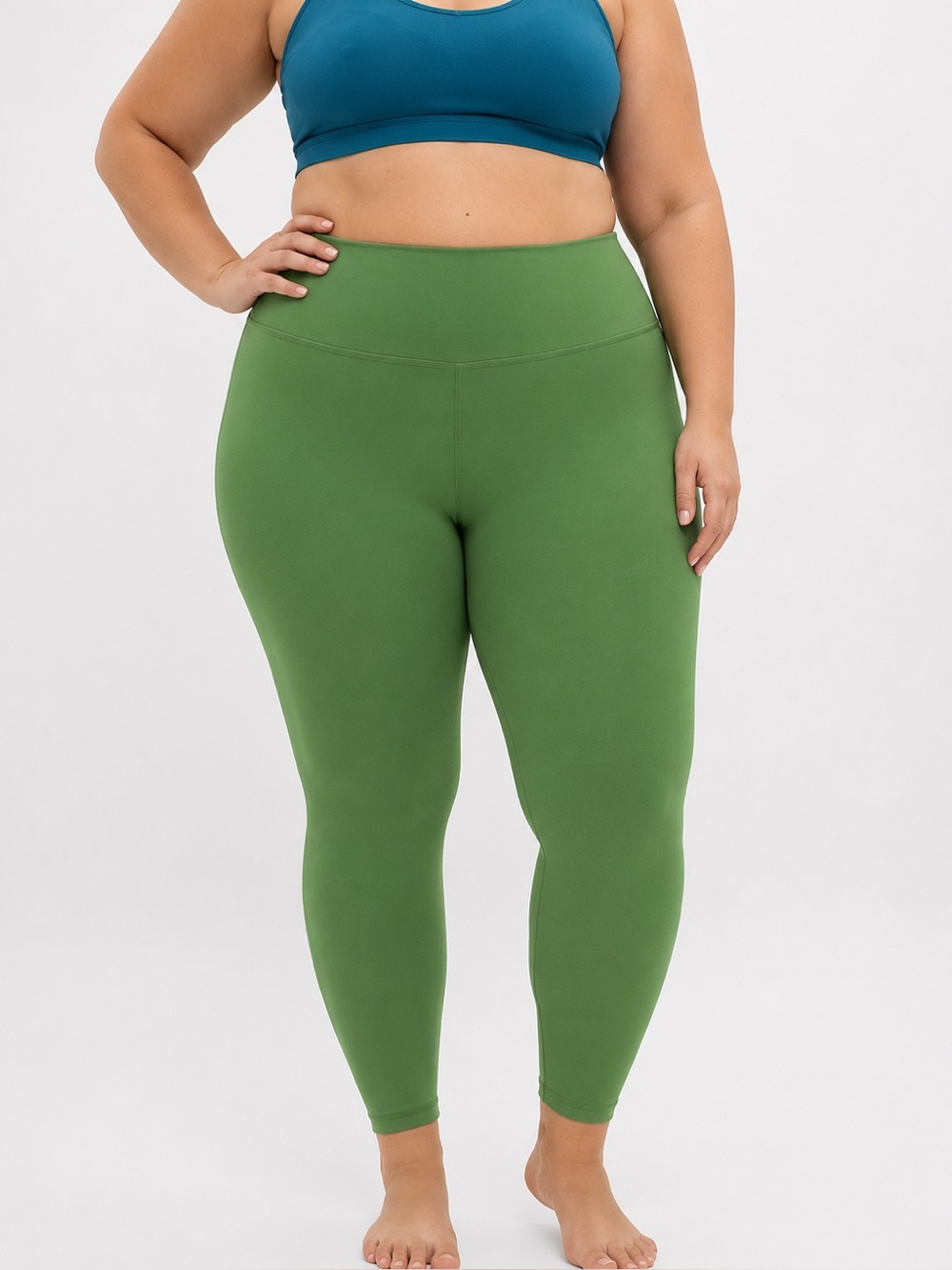 Athleta Transcend Stash Tight Leggings Green 3X High Rise Pockets NWT